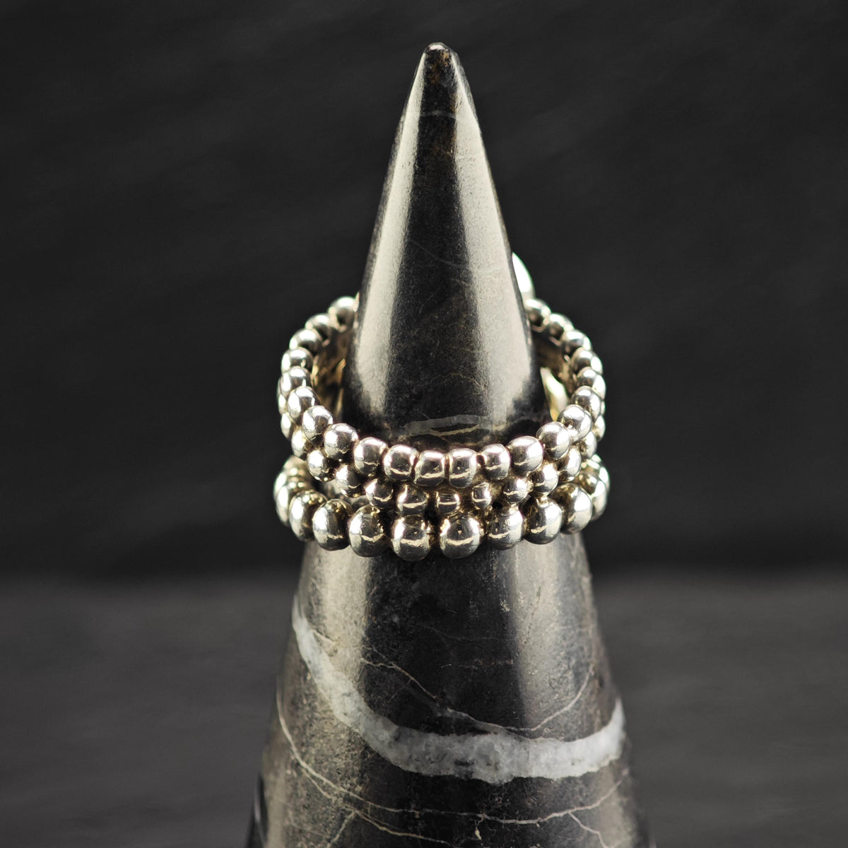 Vintage Michael Dawkins Druzy CZ Pearl Sterling Silver Ring Sz 6 R6815