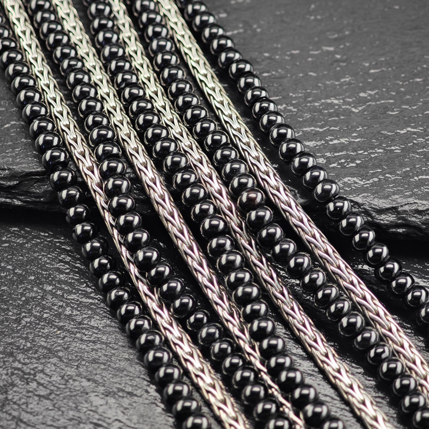 John Hardy Bracelet Black Onyx Multi-Strand Sterling Silver