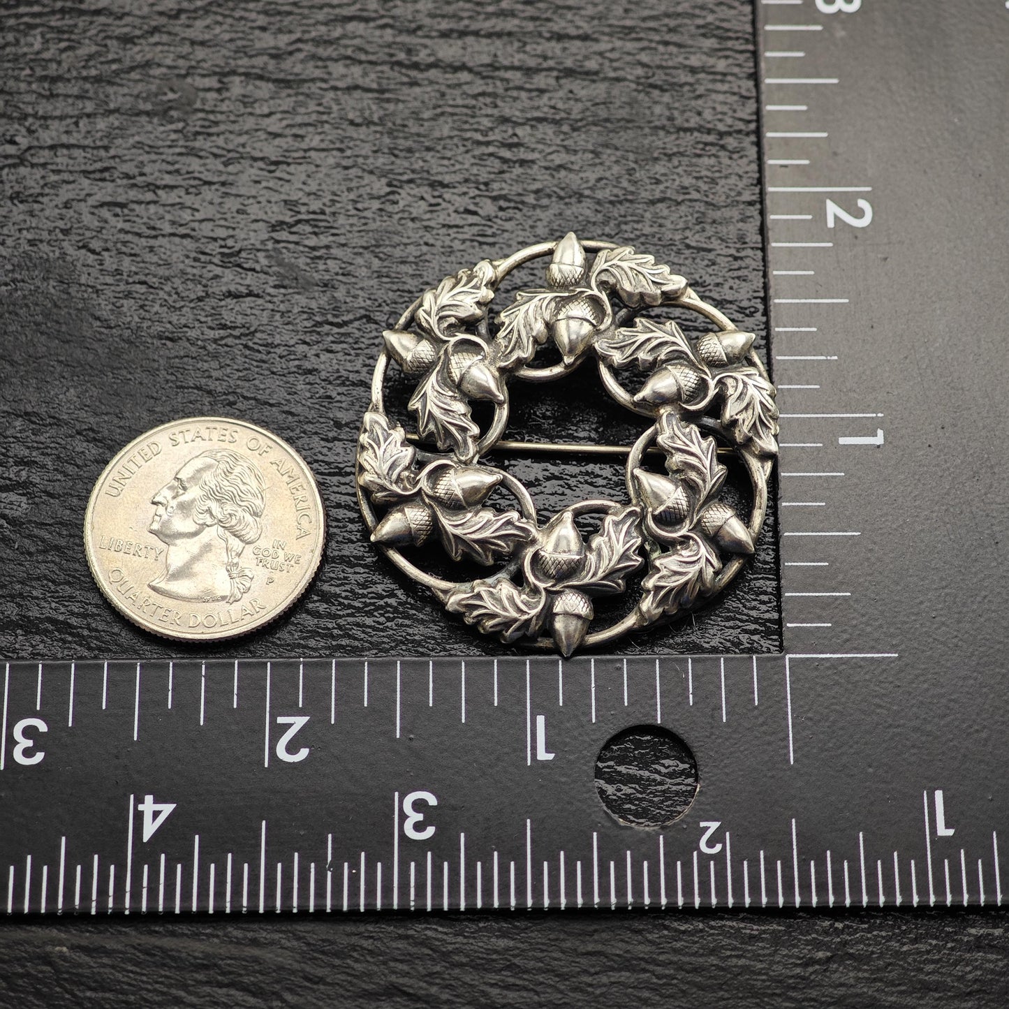 Danecraft Floral, Acorns Sterling Silver Brooch