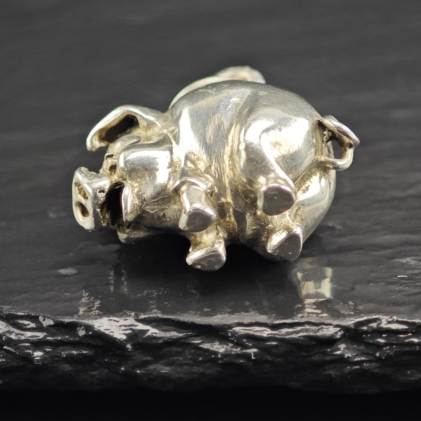 Big Pig Sterling Silver Pendant P3046