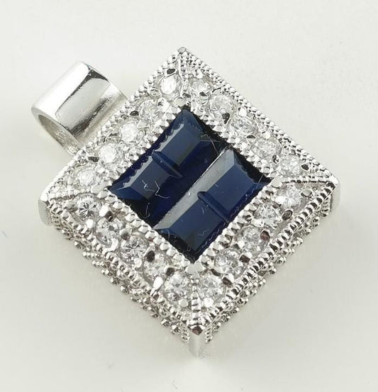 Vintage CZ Sterling Silver Pendant