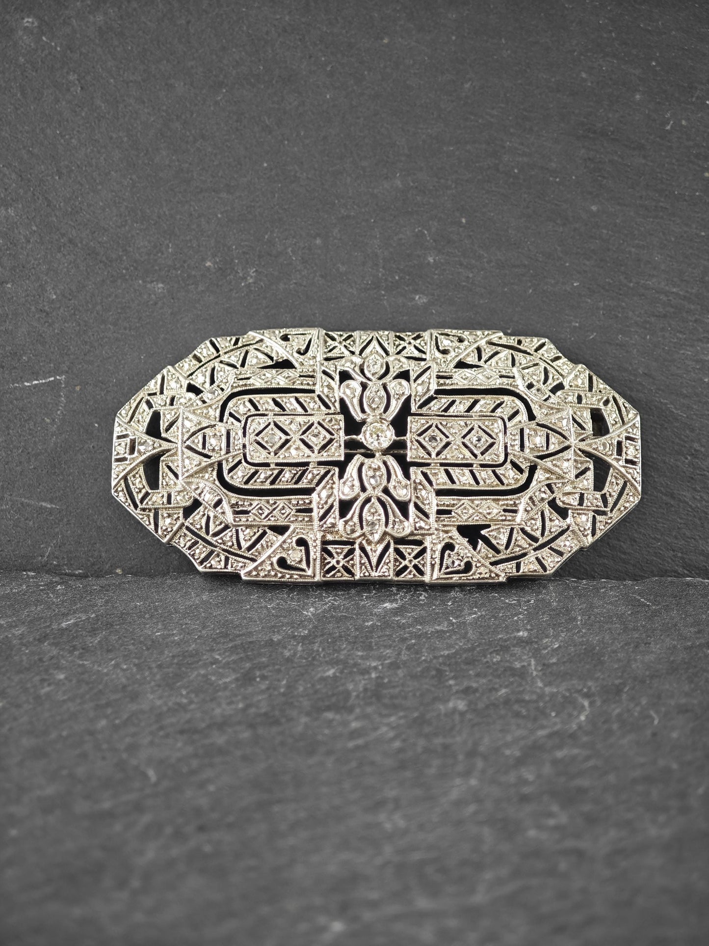 Vintage Art Deco Sterling Silver Brooch