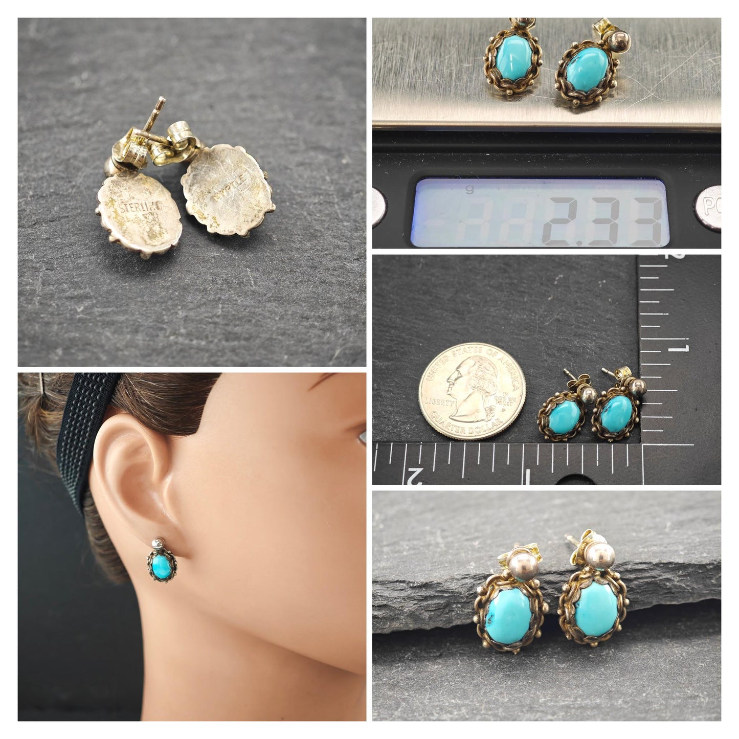 Choice of Native American, Inlay Stud/Dangle Earrings Sterling Silver