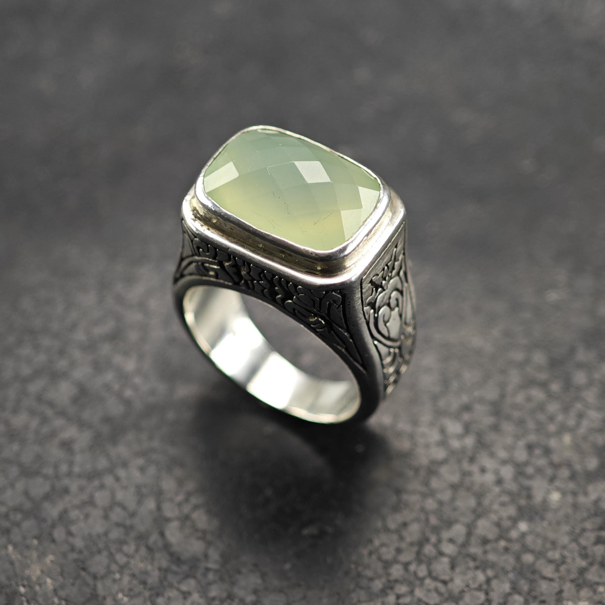 Fusion Chalcedony Sterling Silver Ring Sz 7 R6846
