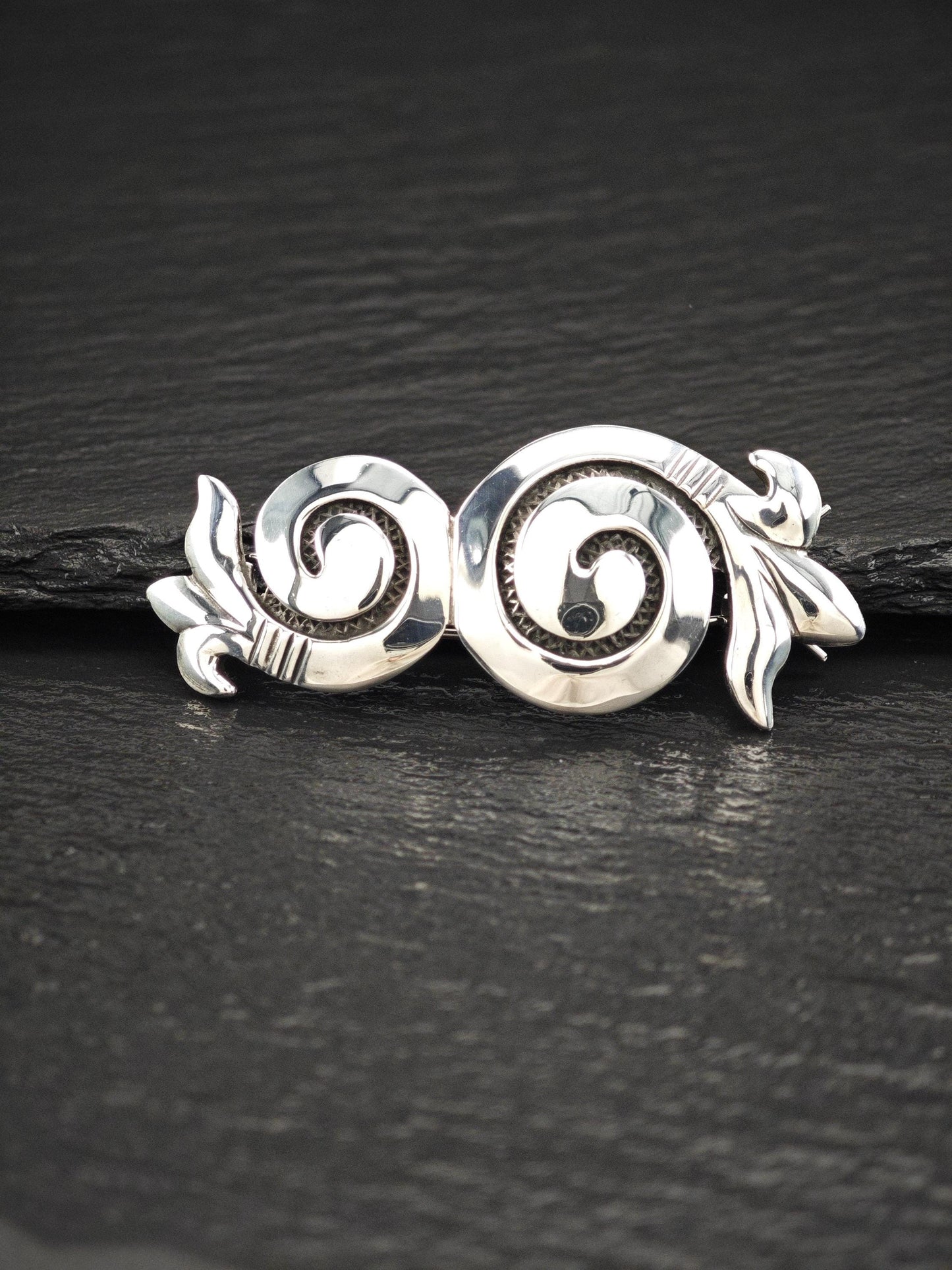 Taxco Style, Swirl Barrette Sterling Silver MISC0314
