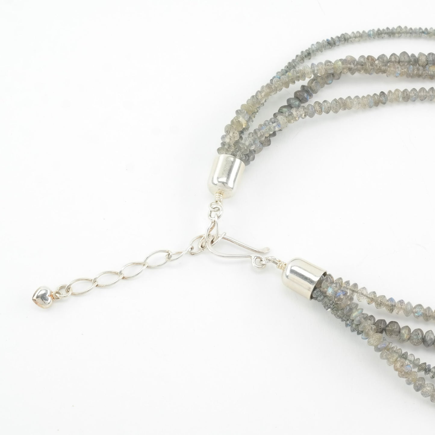 DTR Sterling Silver Labradorite Beaded, 4 Strand Necklace