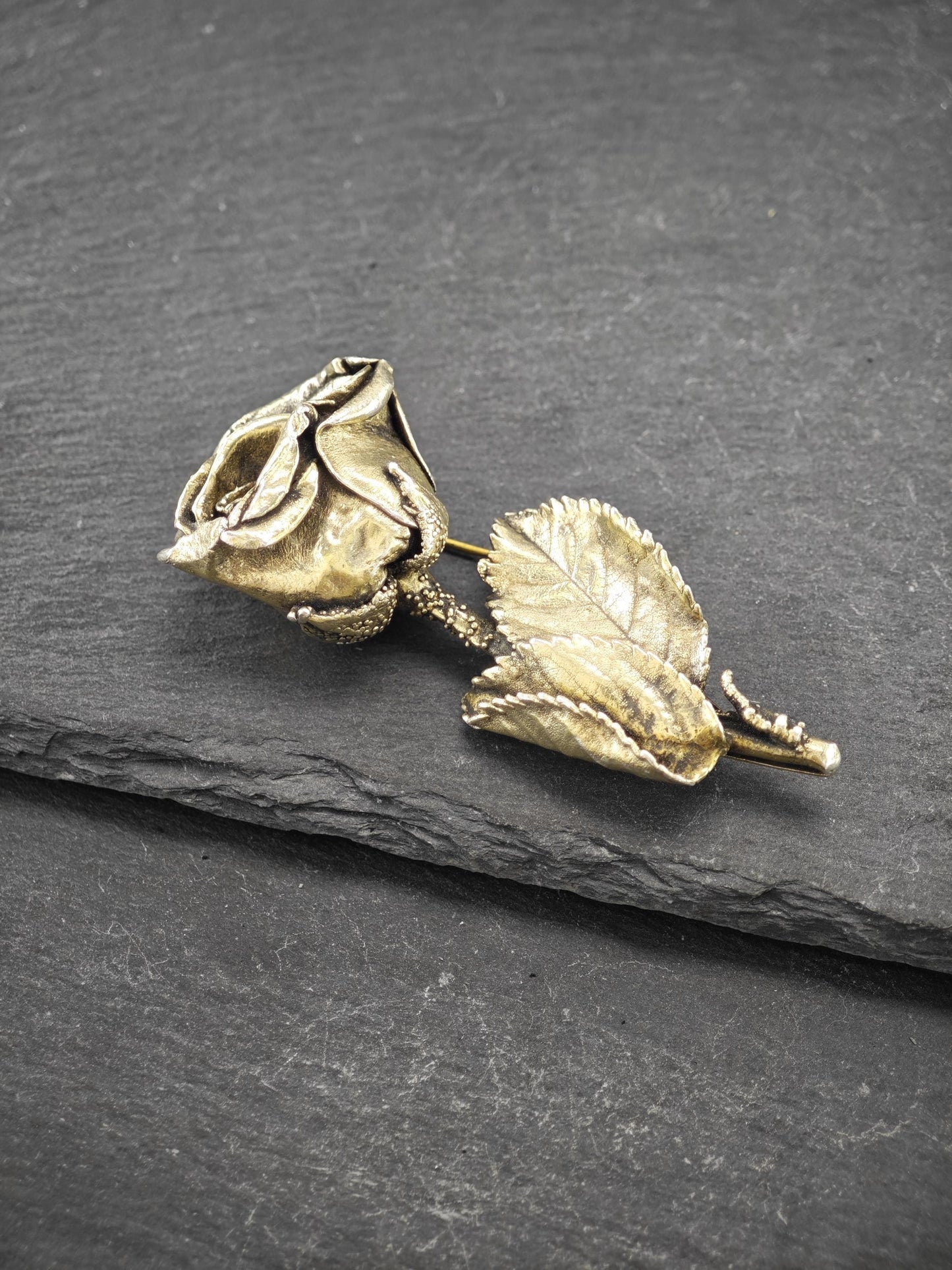 Tilda, Denmark, Crushed Rose Sterling Silver Brooch