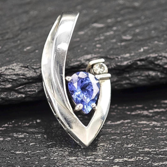 Scott Kay 1.88ct Tanzanite, Diamond Pendant Sterling Silver P2721