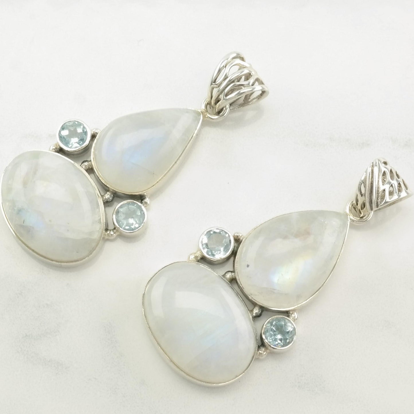 Choice of Vintage Moonstone, Topaz Sterling Silver Pendant