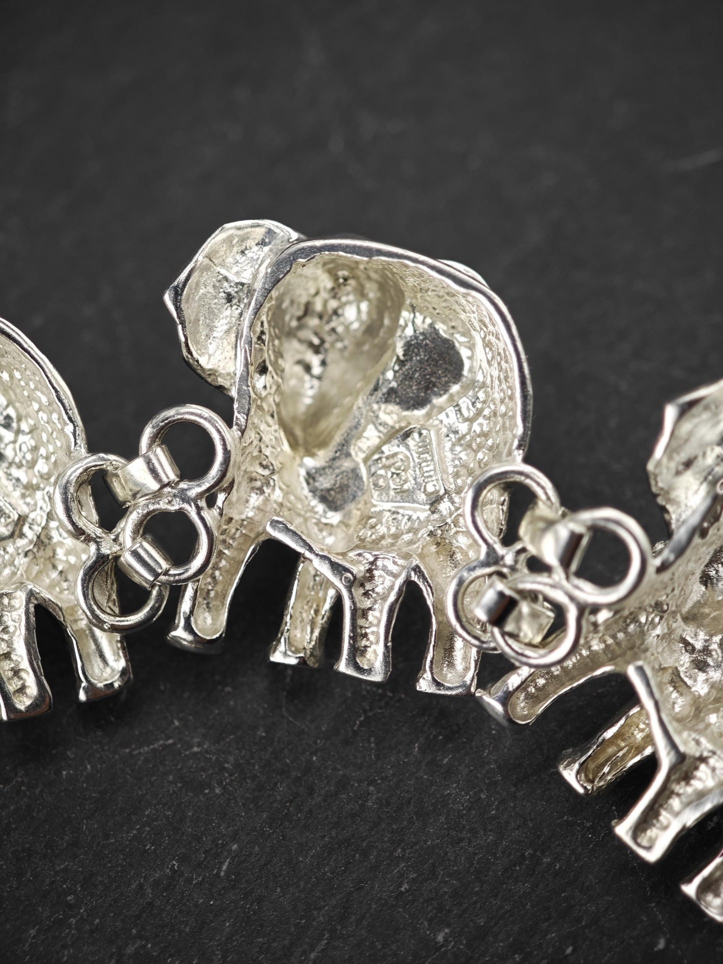 Carol Felley, Elephant Link Bracelet Sterling Silver
