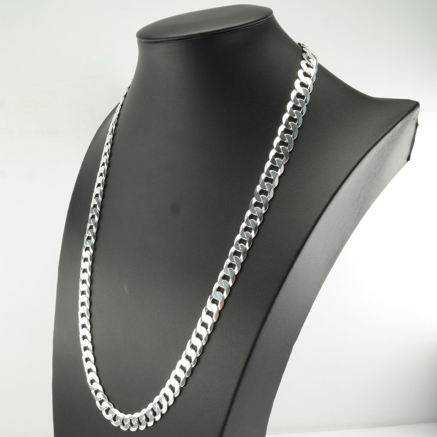 10mm Cuban Chain Sterling Silver Curb Necklace 20 24 Inch