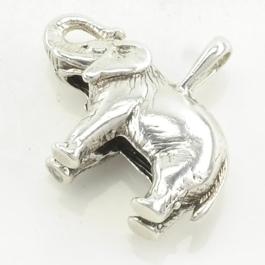 Vintage Elephant Sterling Silver Pendant