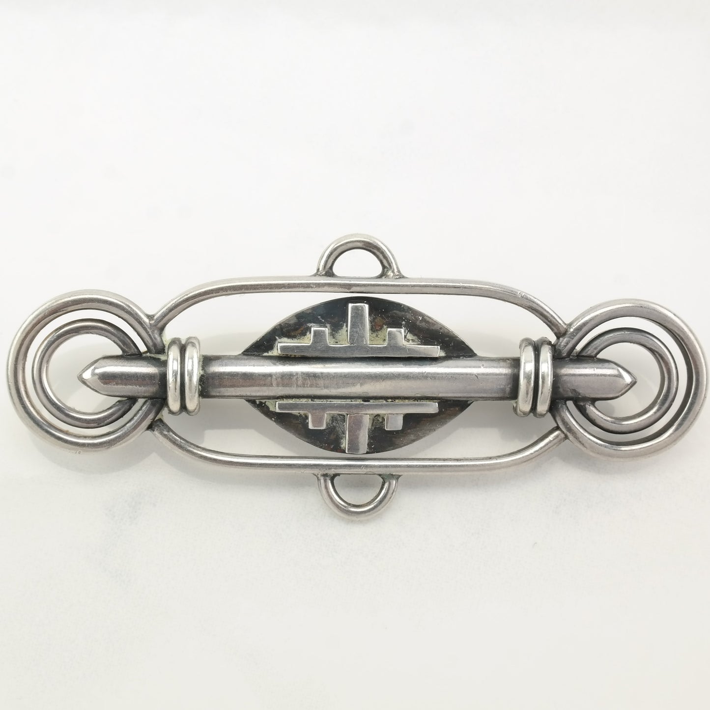 Vintage Abstract Sterling Silver Brooch