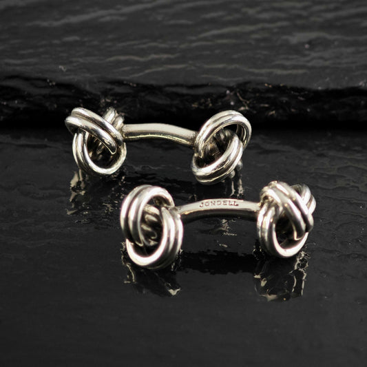 Vintage Jondell Twisted Knot Sterling Silver Cufflinks MISC0428