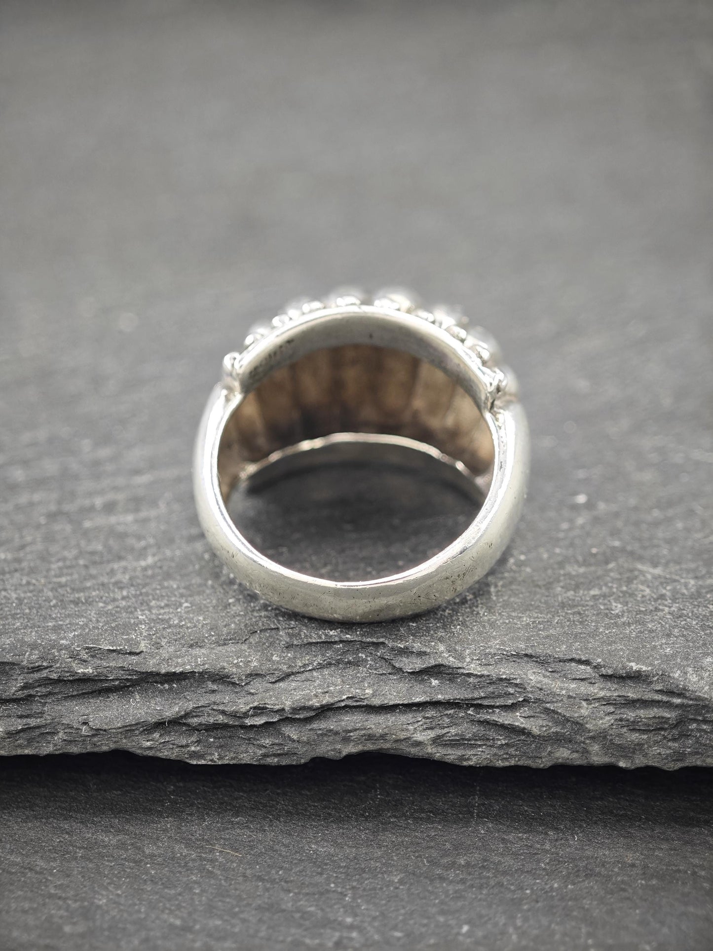 Vintage Scalloped Ring Sterling Silver