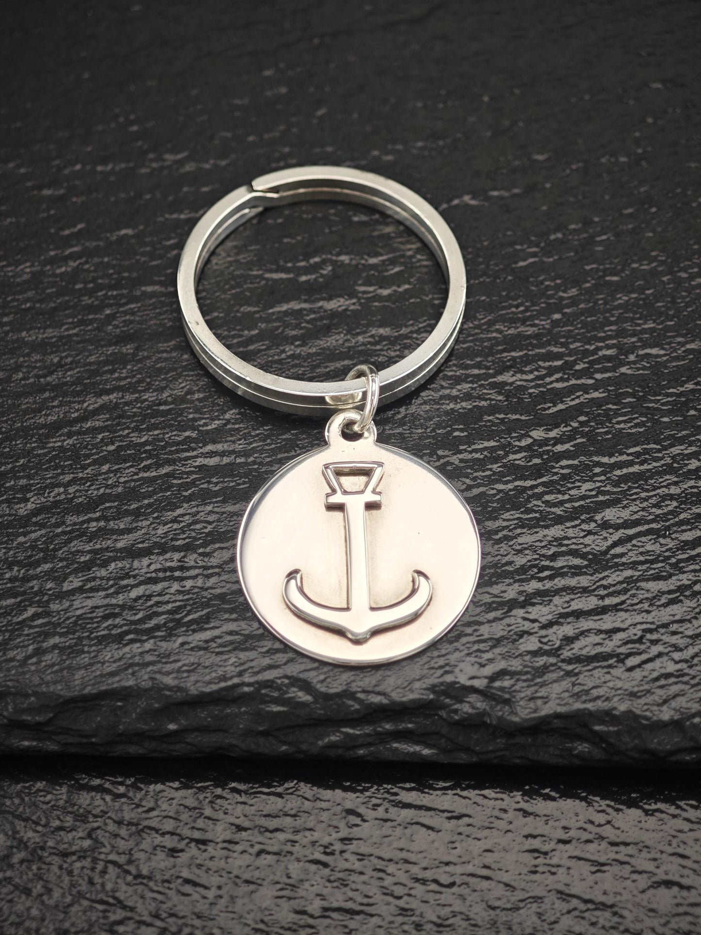 Mid Century Leonore Doskow Anchor Key Ring Sterling Silver