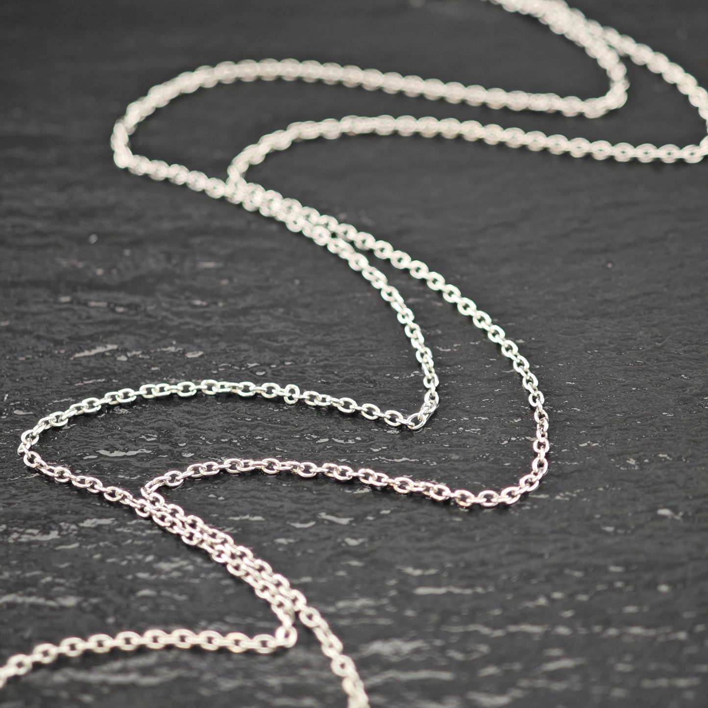 Sterling Silver Minimalist 1mm Cable Chain Necklace 20" N2648