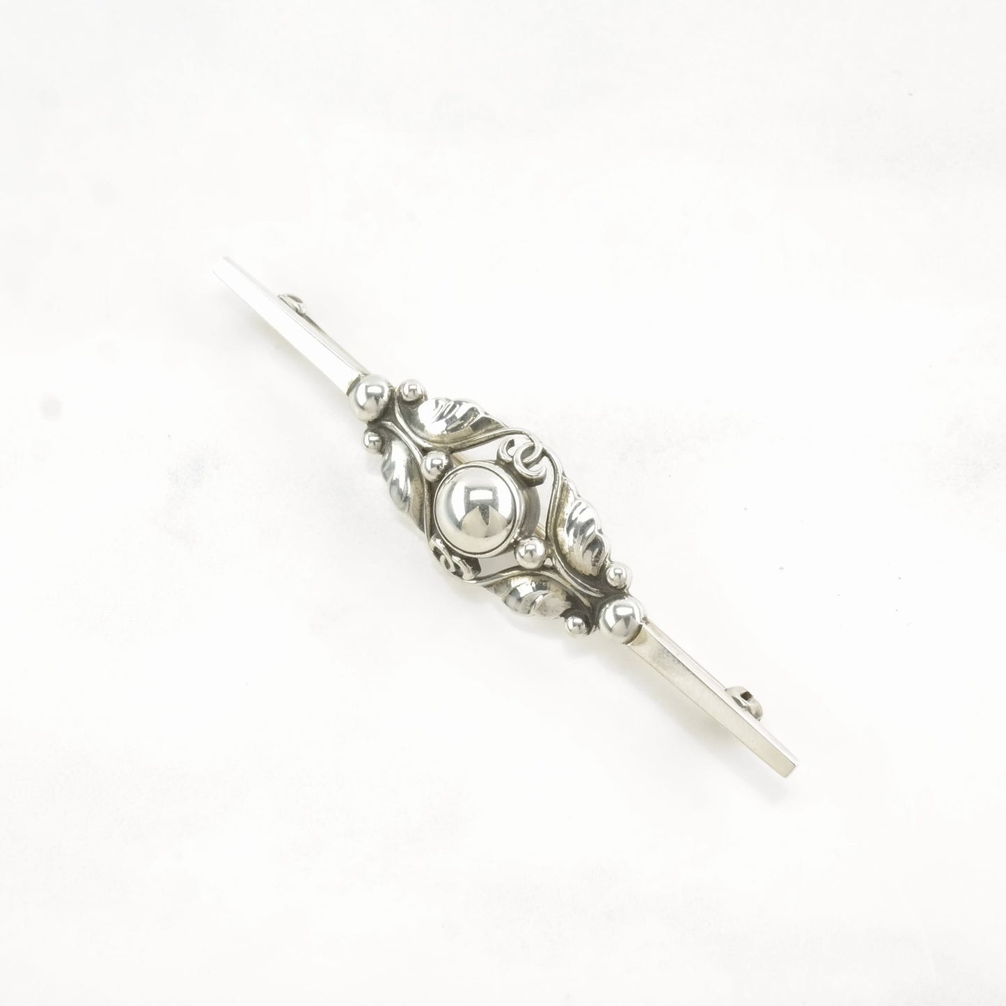 Vintage Georg Jensen Sterling Silver Brooch 224B Floral