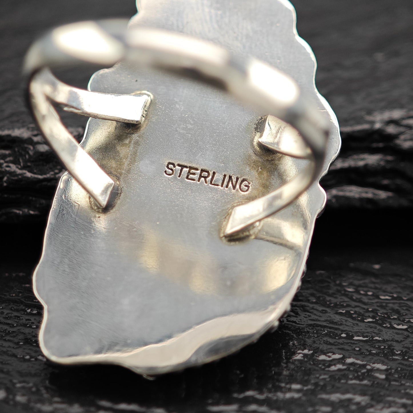 Native American Turquoise Coral Ring Sterling Silver R5825
