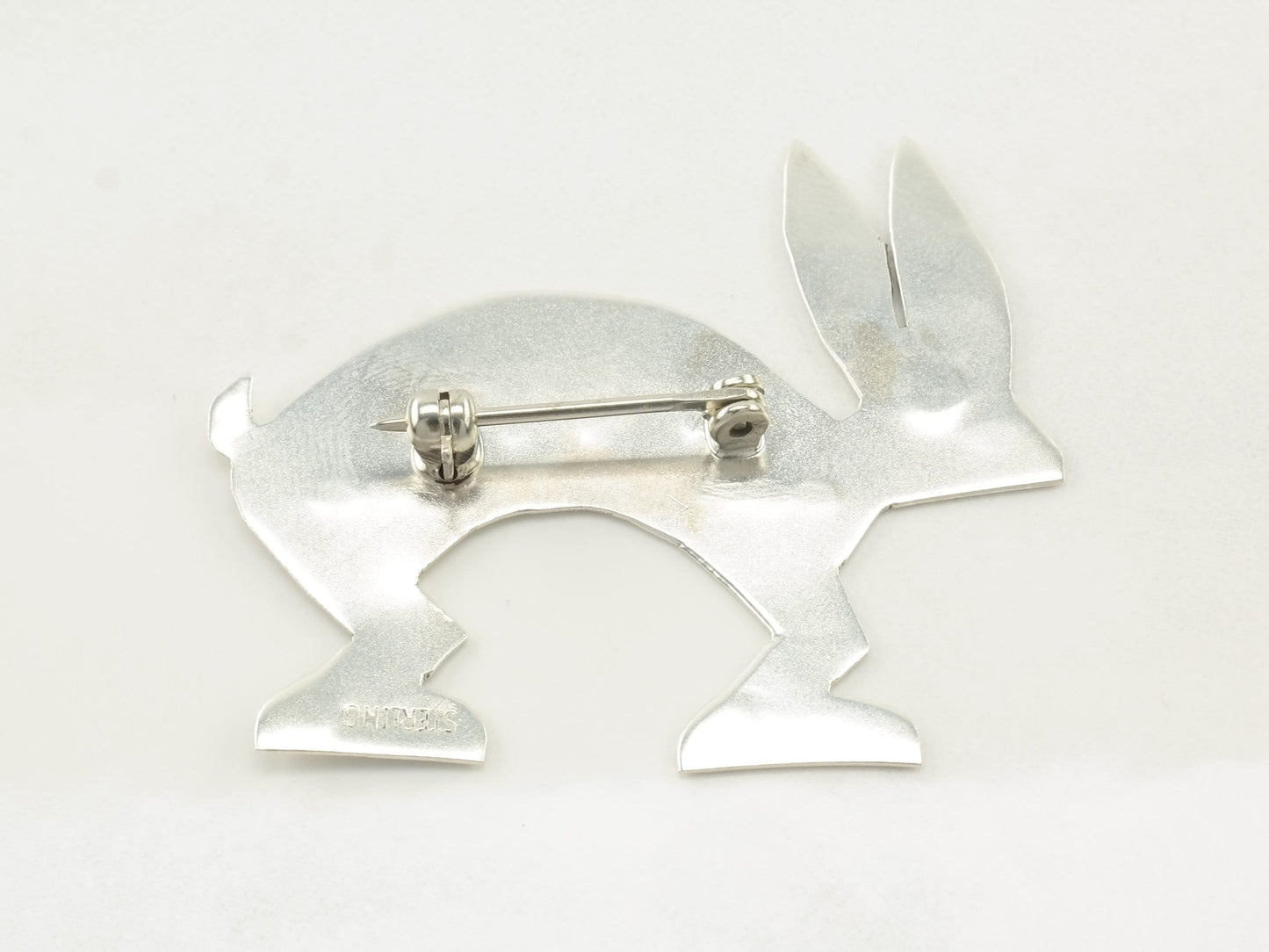 Southwestern Sterling Silver Rabbit Brooch