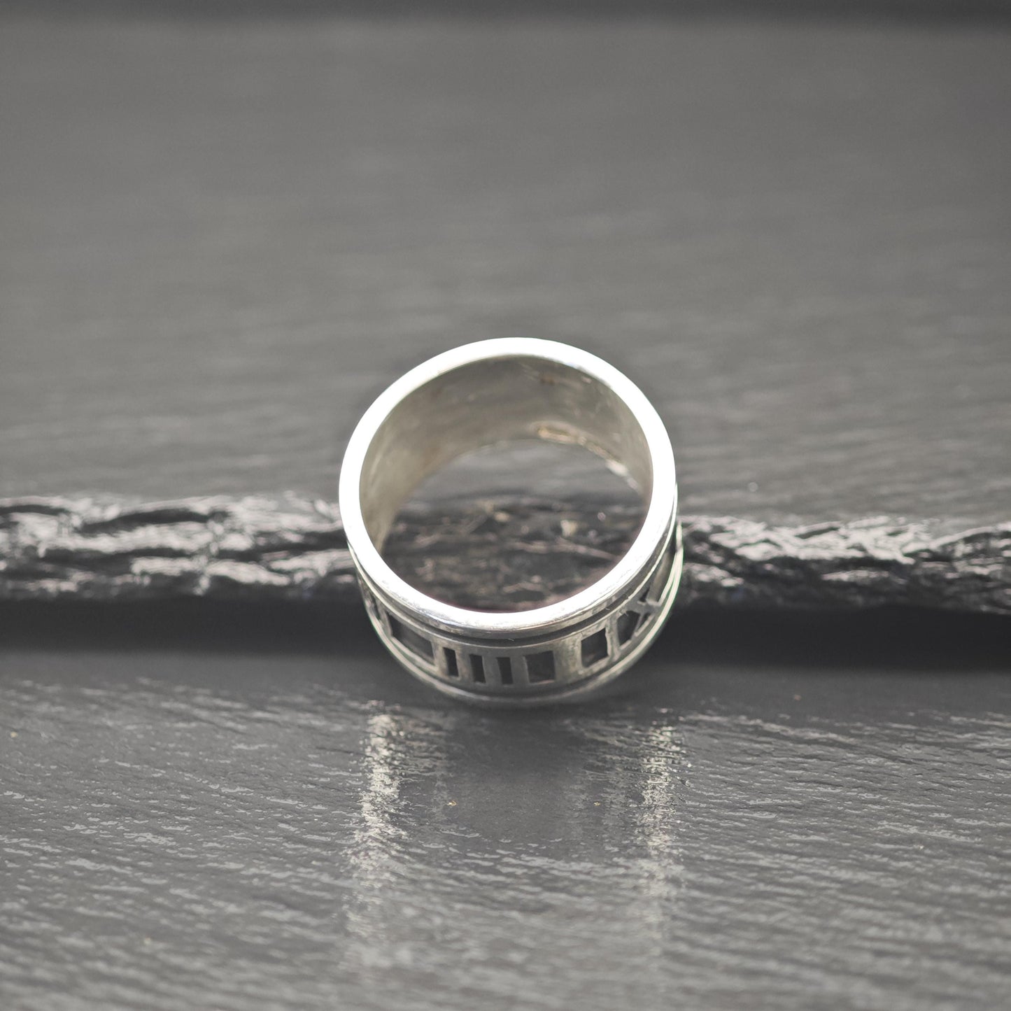 Tiffany Wide Atlas Band 1995 Sterling Silver