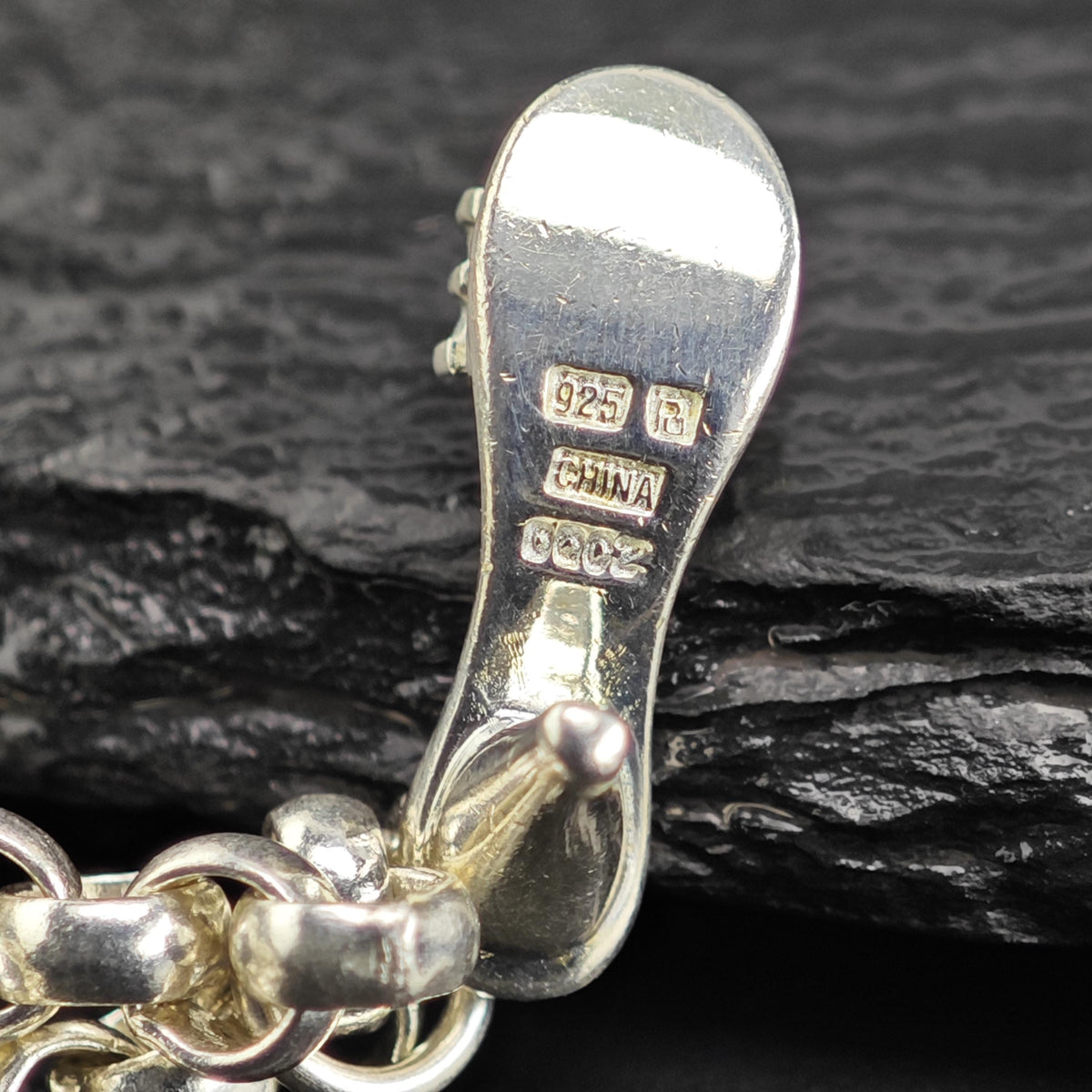 Charm Sterling Silver Bracelet Sz 6 3/4" BR3161