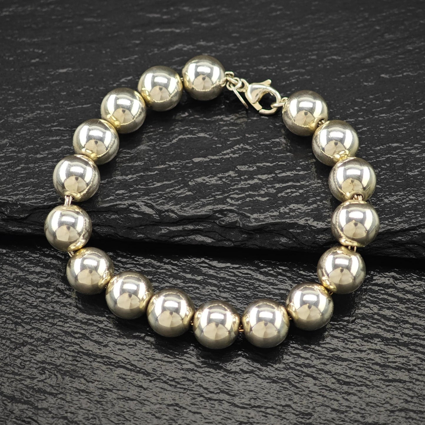 Tiffany & Co 10mm HardWear Ball Bracelet Sterling Silver Sz 6 1/4"