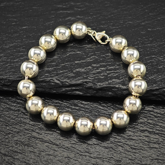 Tiffany & Co 10mm HardWear Ball Bracelet Sterling Silver Sz 6 1/4"
