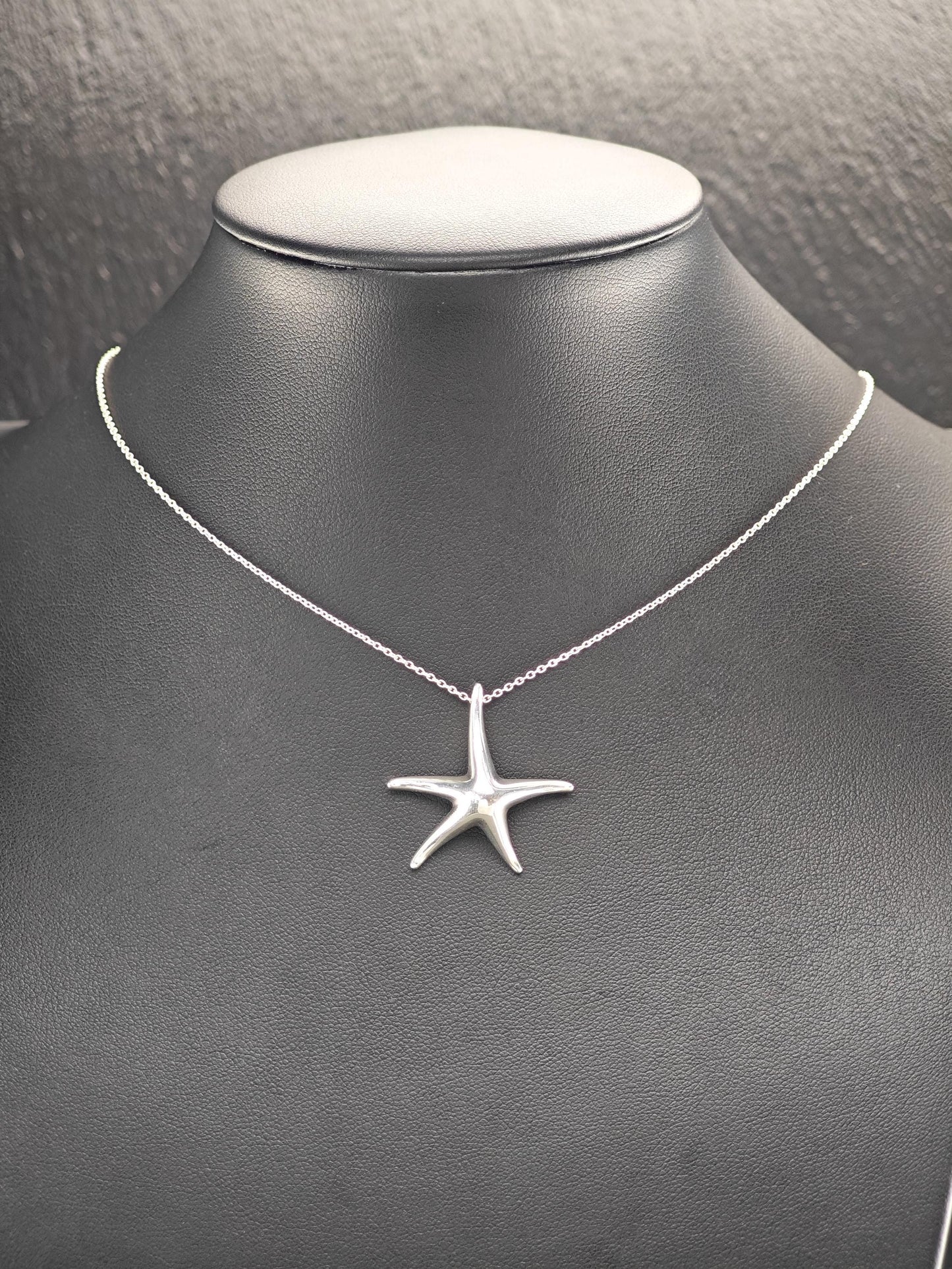 Vintage Tiffany Sea Star Minimalist Necklace Sterling Silver N2534