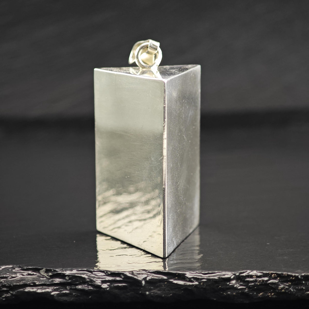 Triangular Prism Sterling Silver Pendant P3101