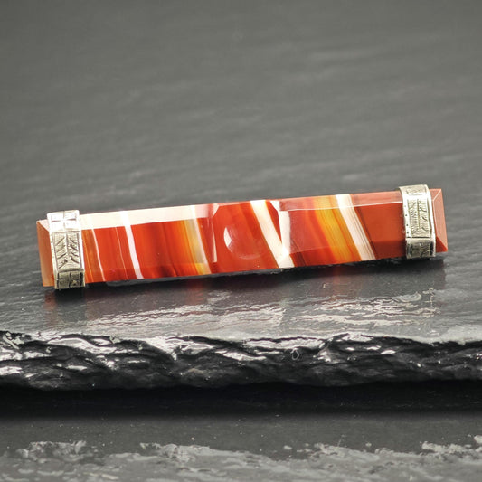 Scottish Agate Sterling Silver Brooch B2236