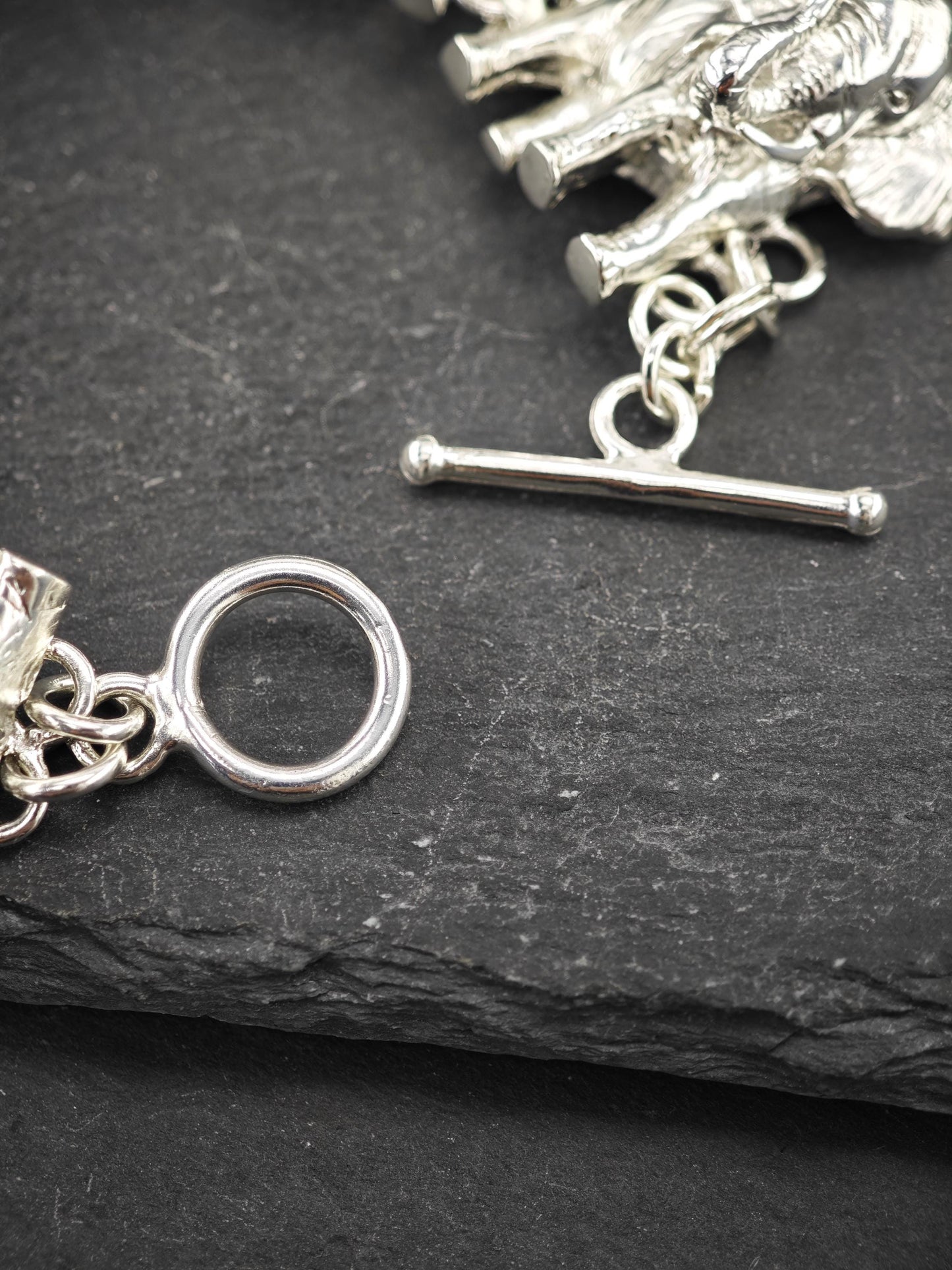 Carol Felley, Elephant Link Bracelet Sterling Silver