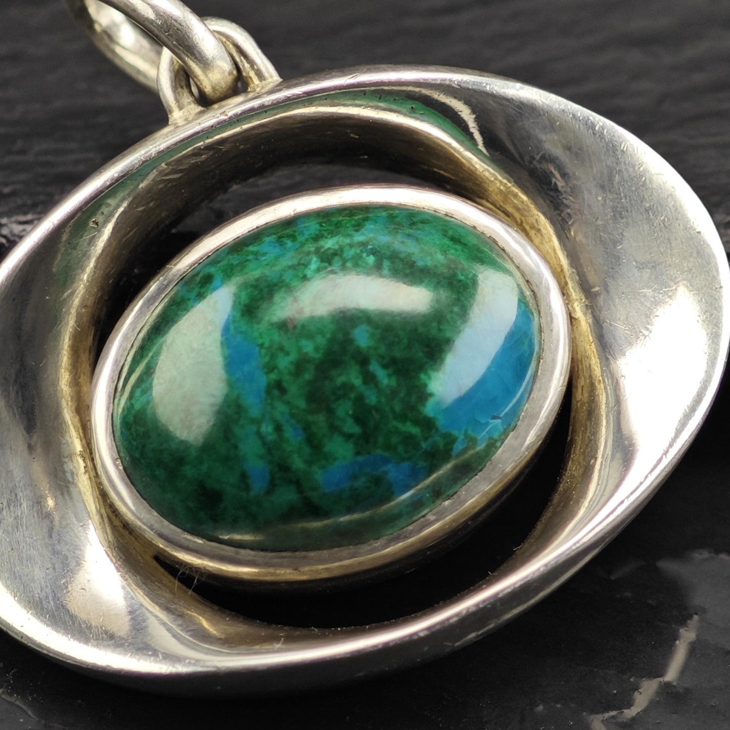 Chrysocolla Pendant Sterling Silver P3059