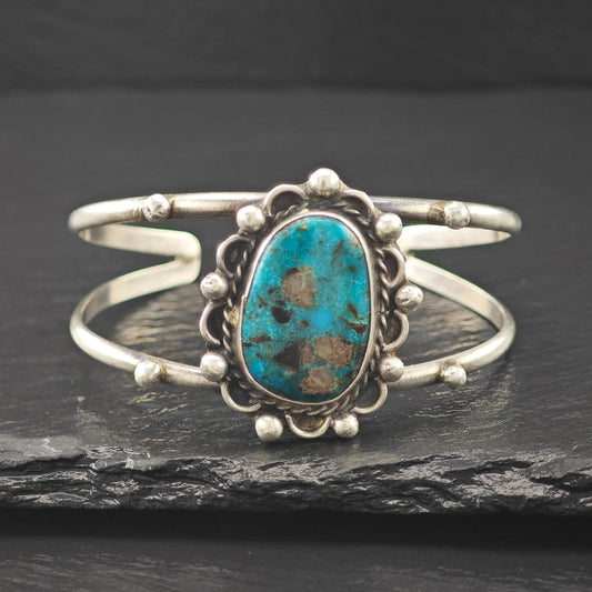 Southwest Sterling Silver Turquoise Cuff Bracelet