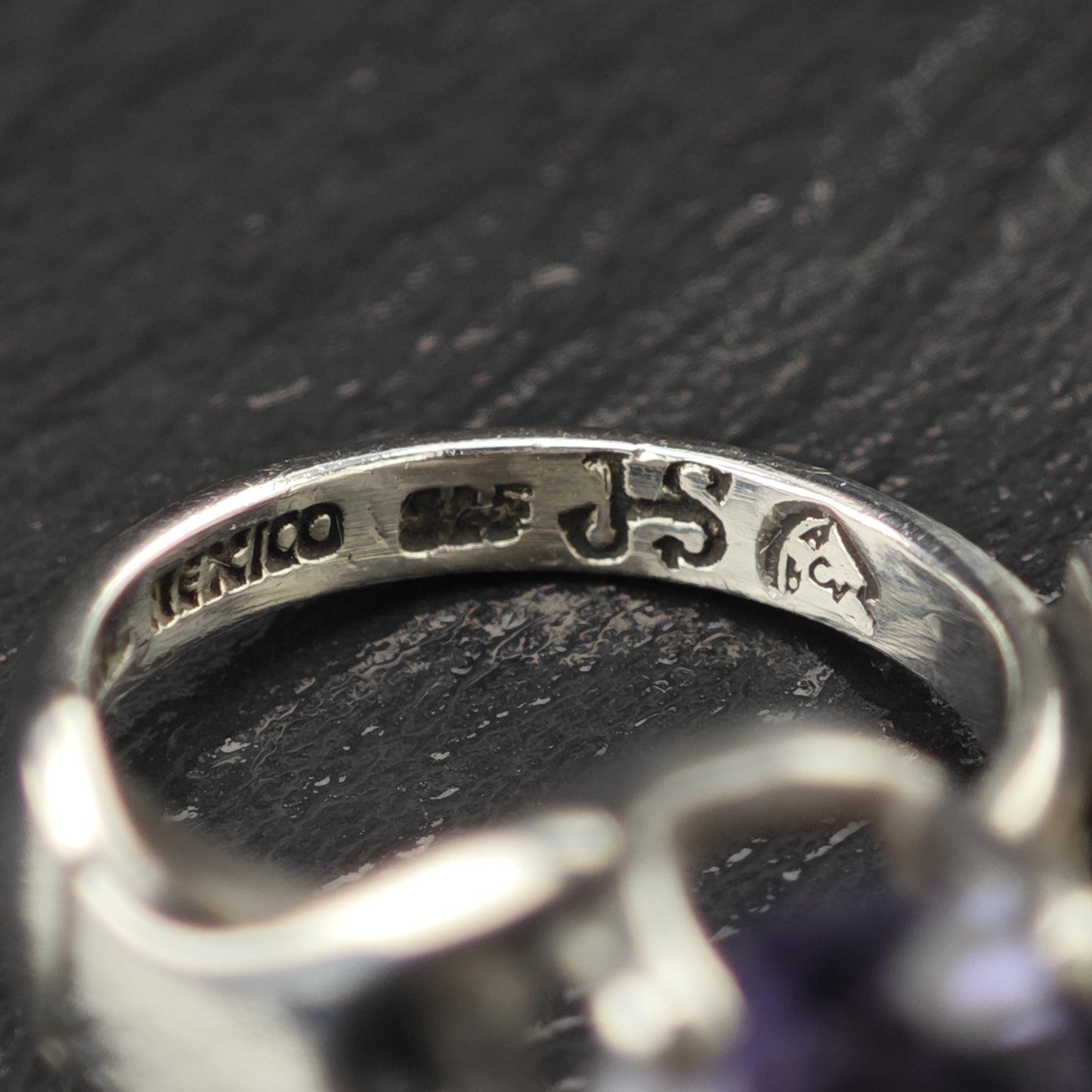 Mexican Alexandrite Hands Ring Sterling Silver, Color Change