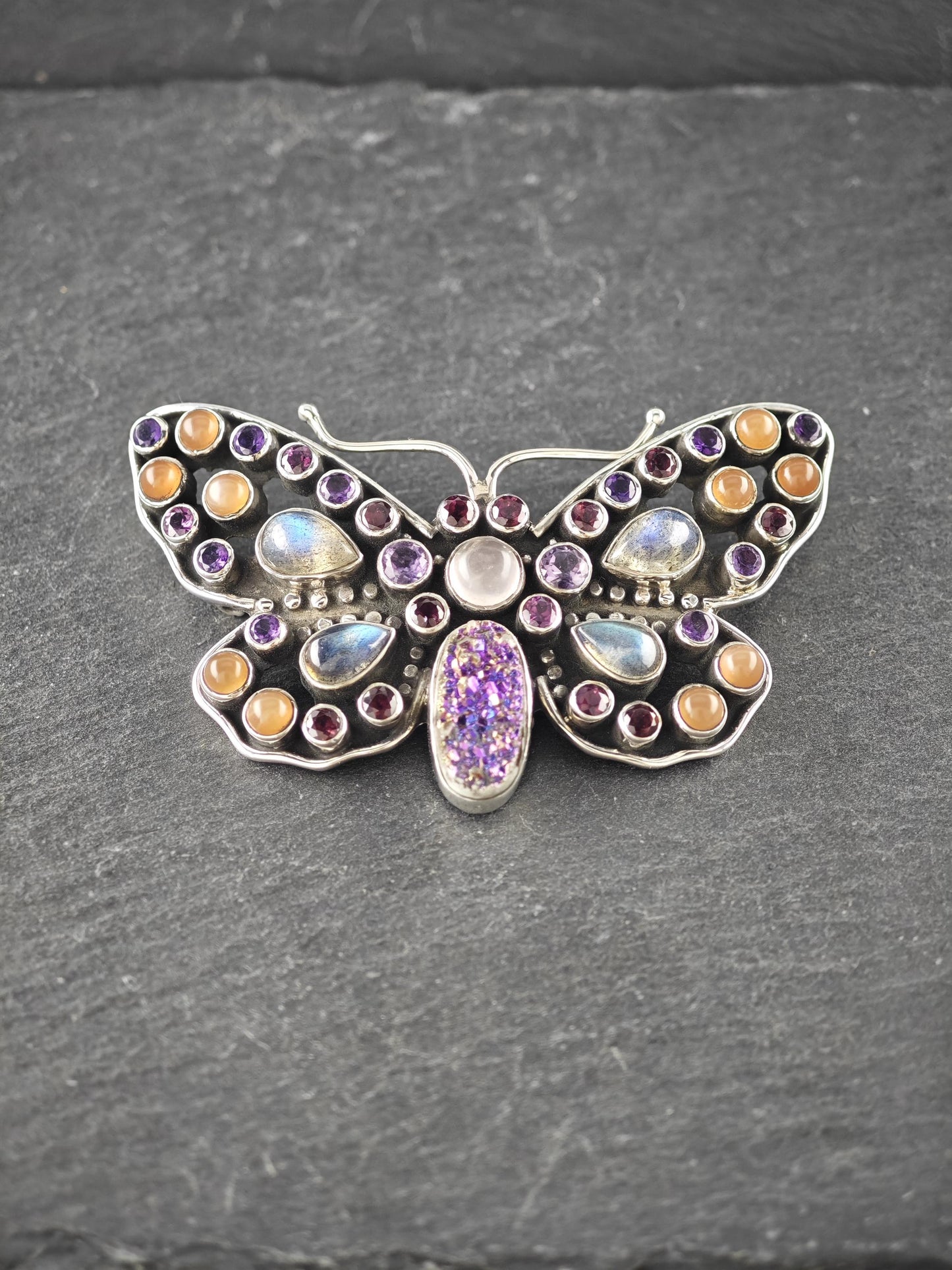 Vintage Nicky Butler Sterling Silver Butterfly Brooch