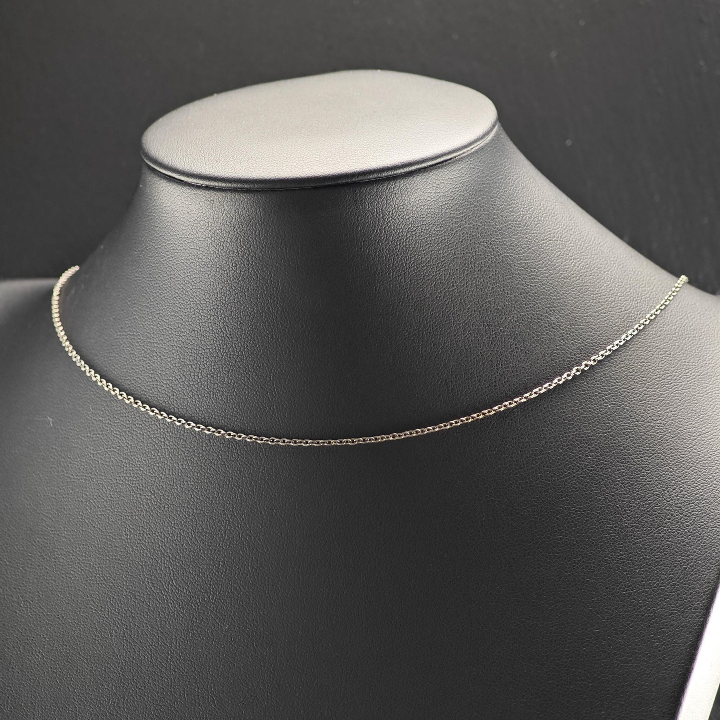 Black Oxidized Link Chain Sterling Silver Necklace N2763