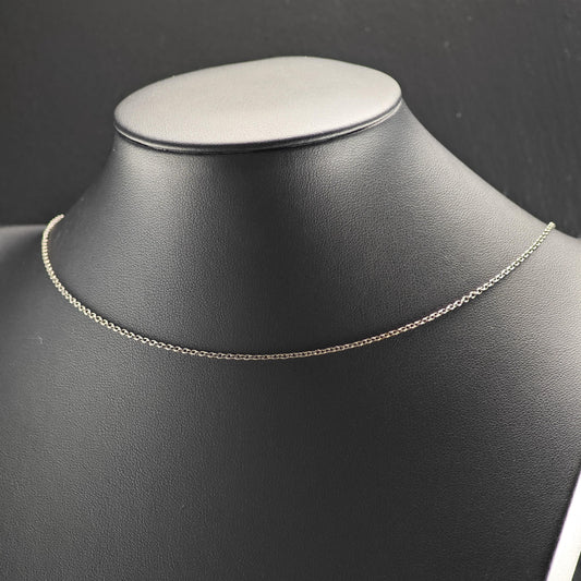 Black Oxidized Link Chain Sterling Silver Necklace N2763