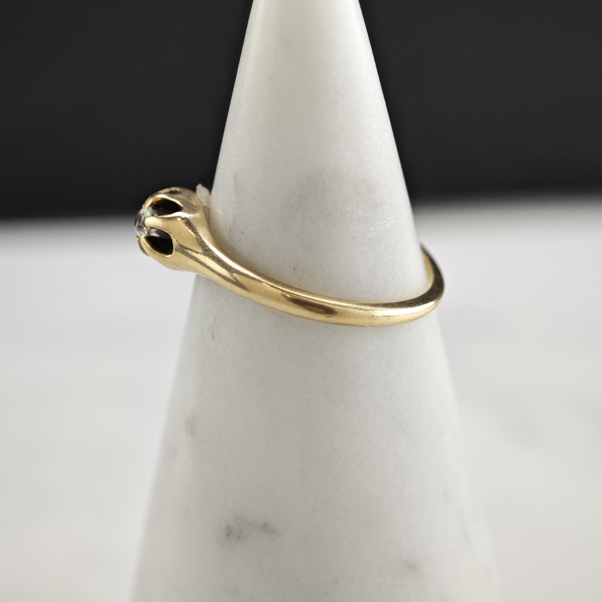 AS IS Antique Diamond 14K Gold Ring Sz 6 R6809