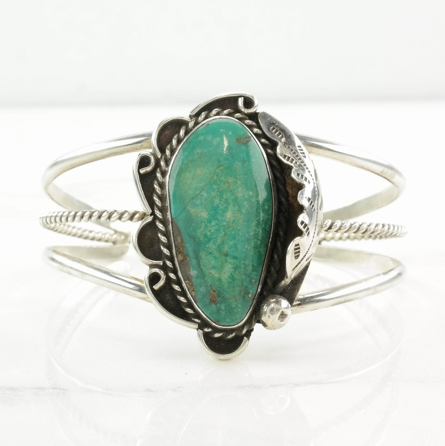 Native American Sterling Silver Cuff Bracelet Turquoise