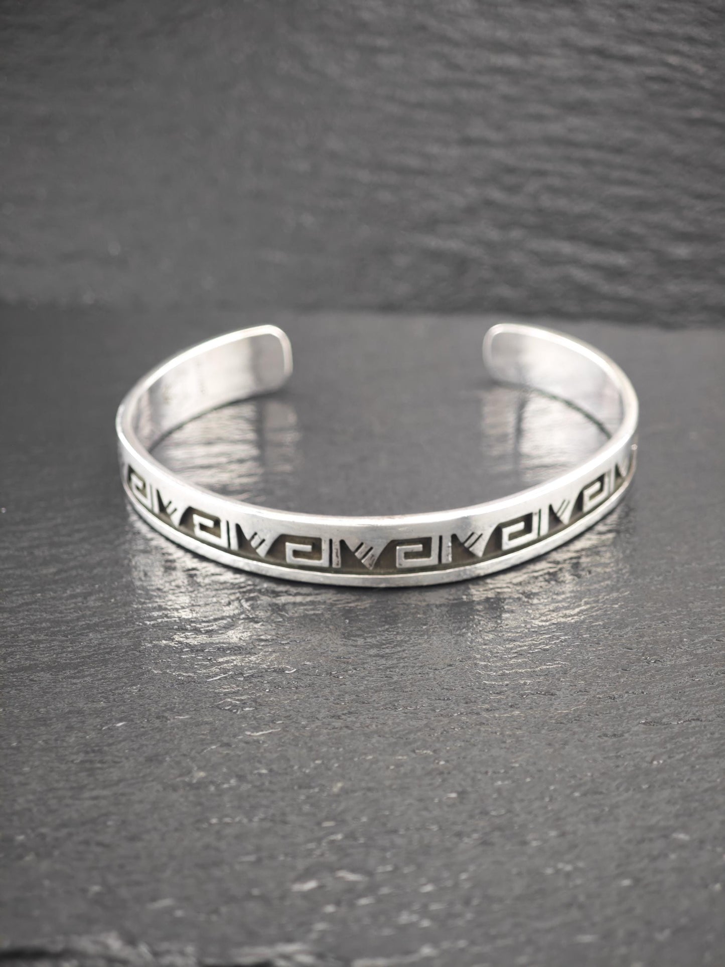 Hopi, Wadsworth, Native American Overlay, Cuff Bracelet Sterling Silver