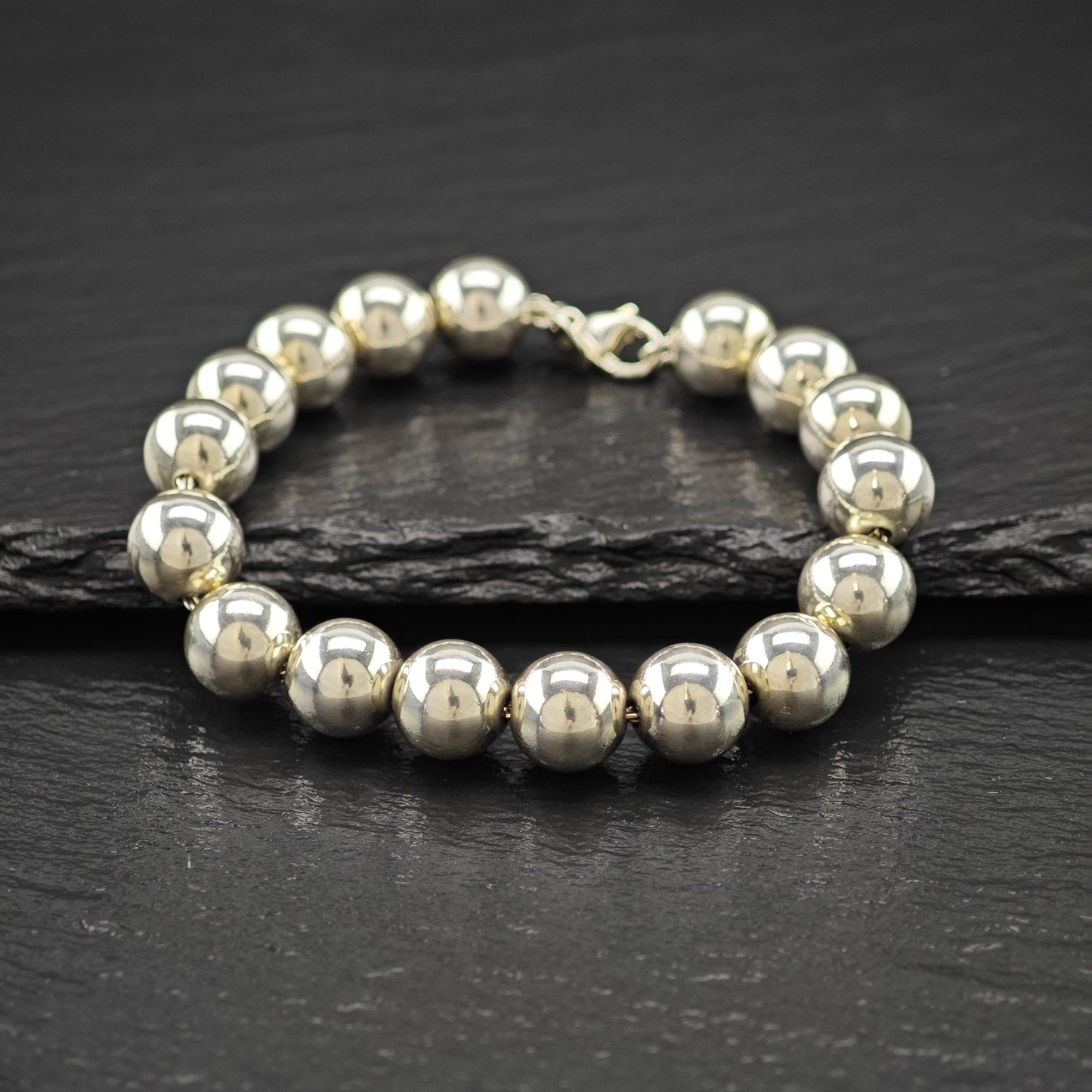 Tiffany & Co 10mm HardWear Ball Bracelet Sterling Silver Sz 6 1/4"