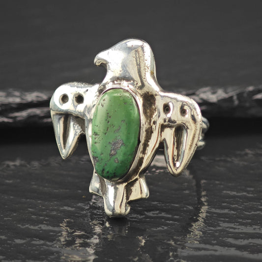 SW Thunderbird Turquoise Ring Sterling Silver