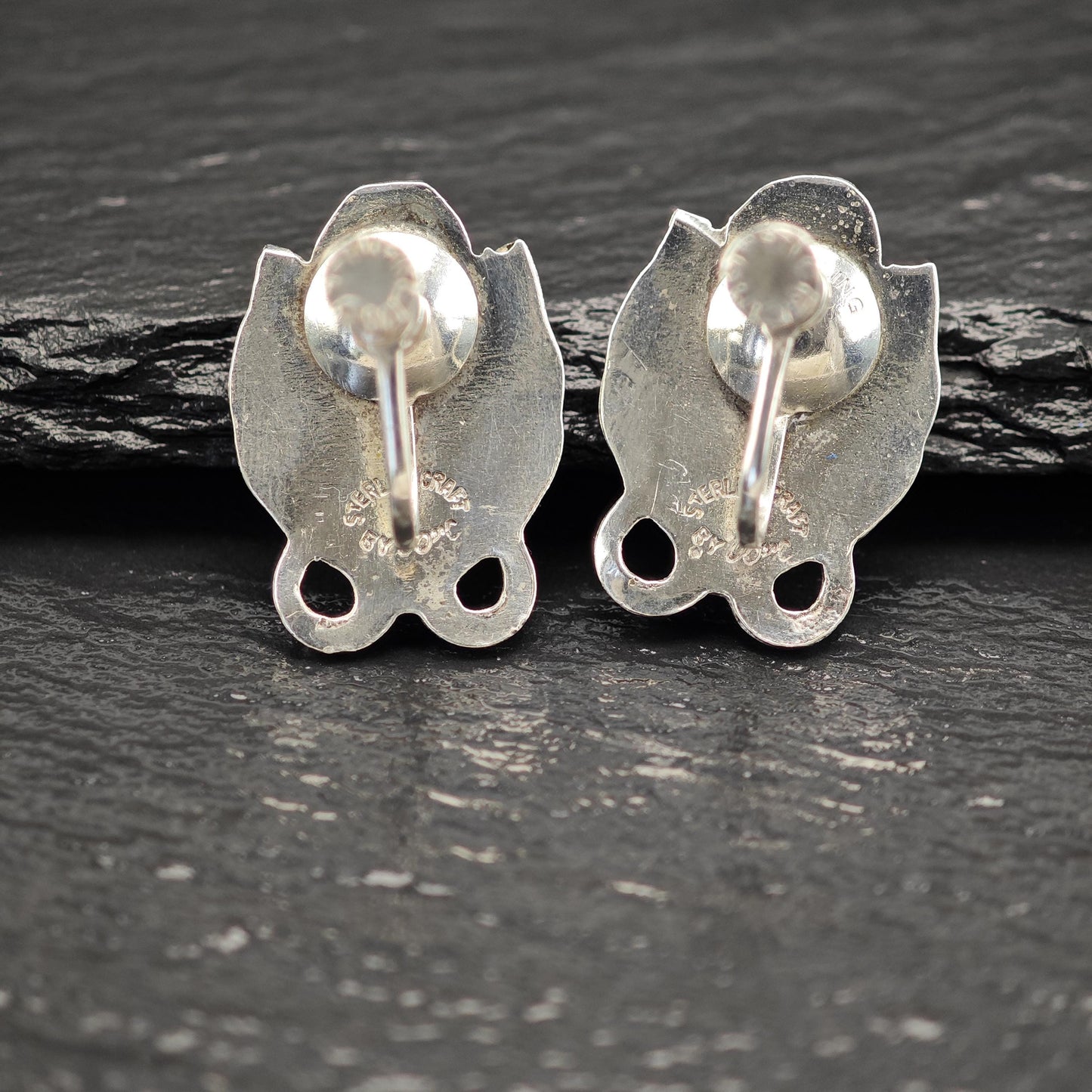 Sterling Silver Screw Back Earrings Coro Jensen Style Norseland ER2921
