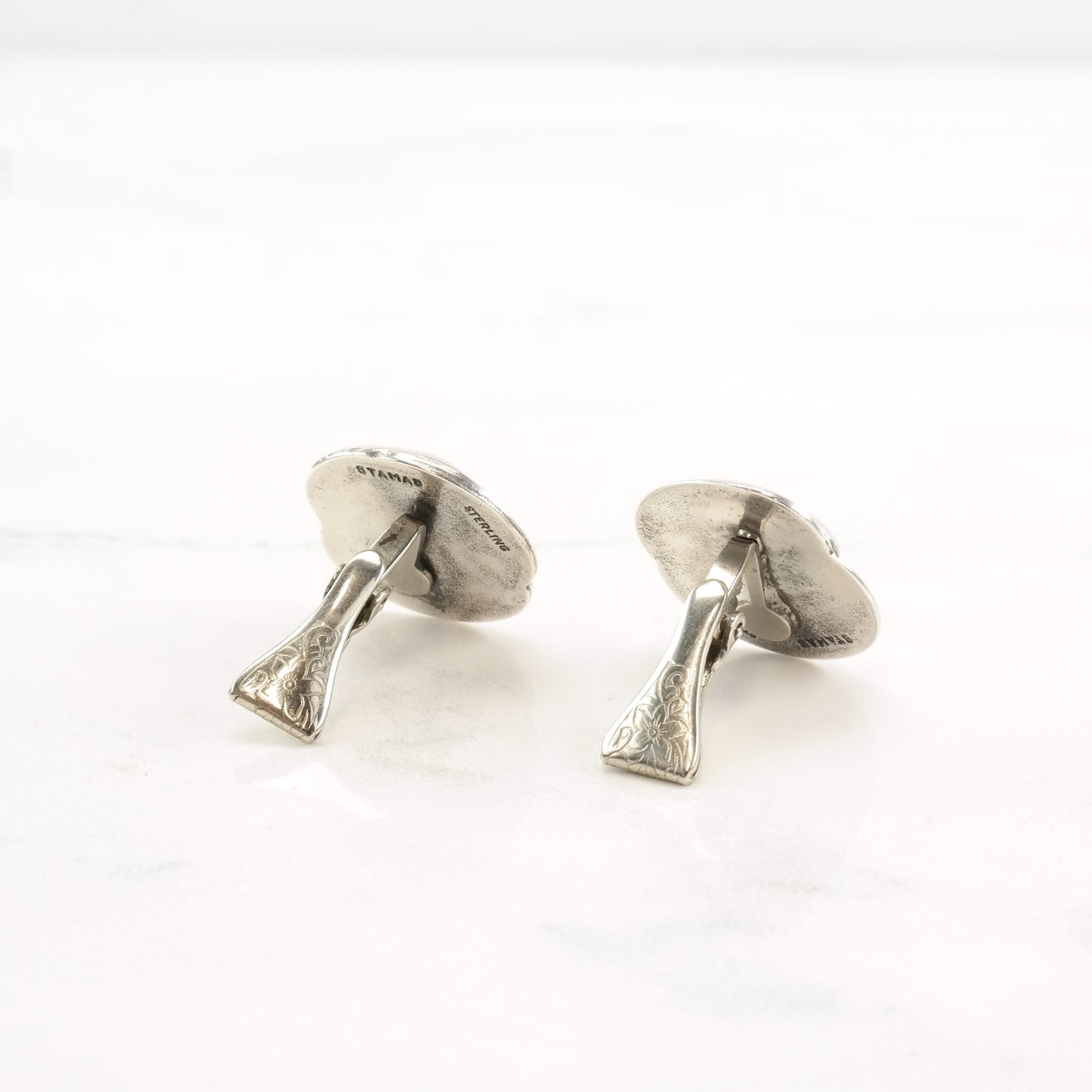 Stamas Sterling Silver Calla Lily Earrings Clip On