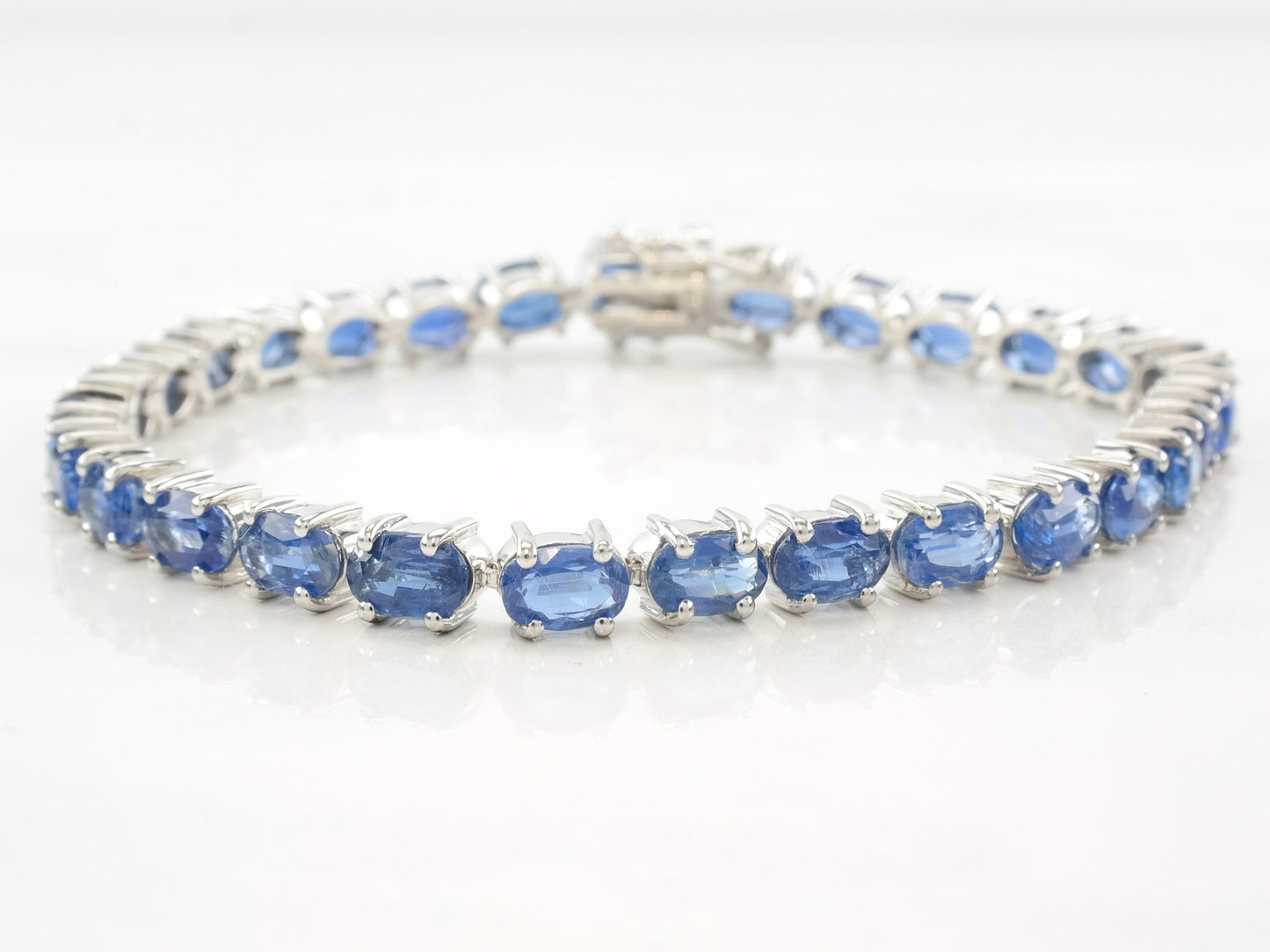 Vintage Sterling Silver Blue Kyanite Bracelet