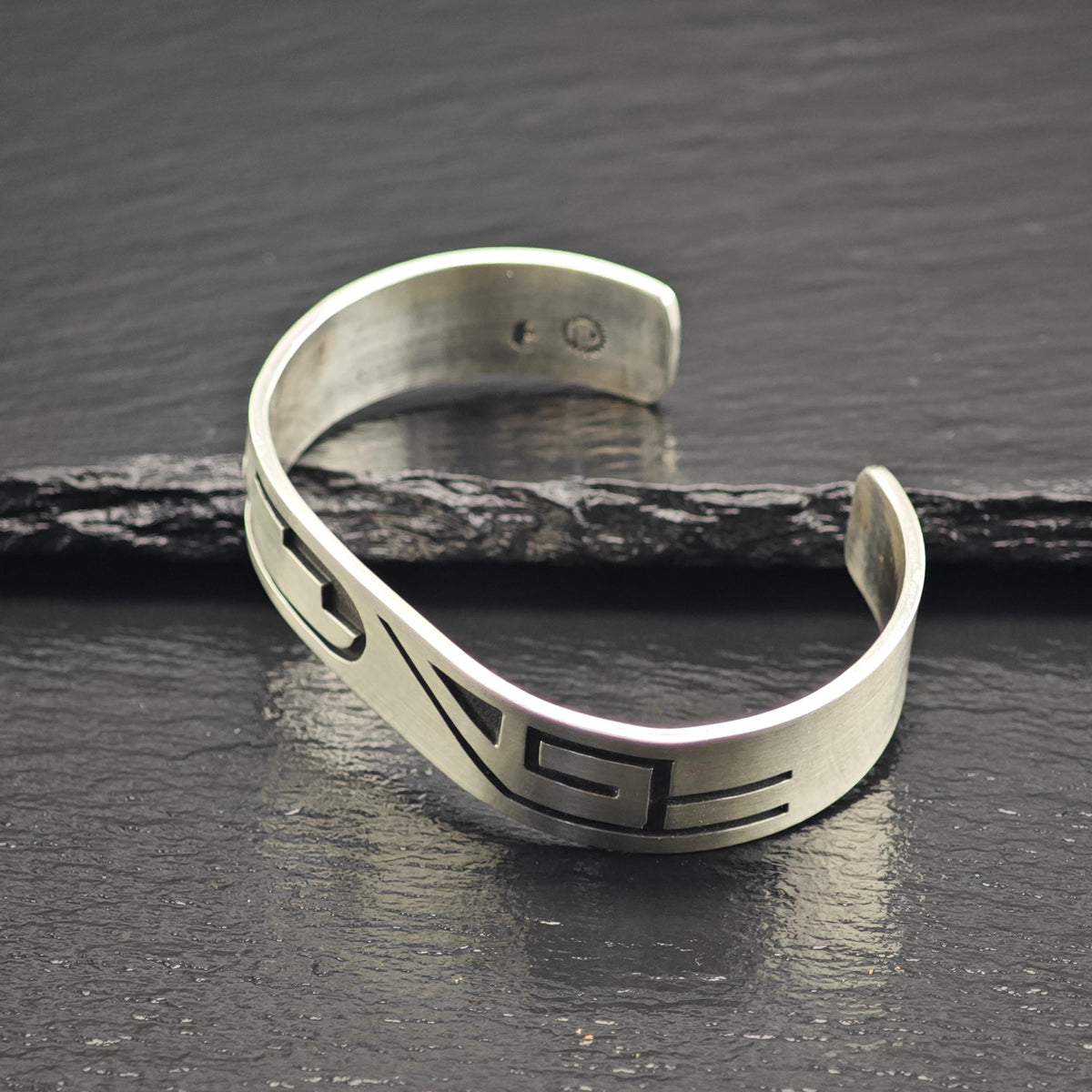 Vintage Hopi, Overlay Sterling Silver Cuff Sz 6 1/4" BR3117