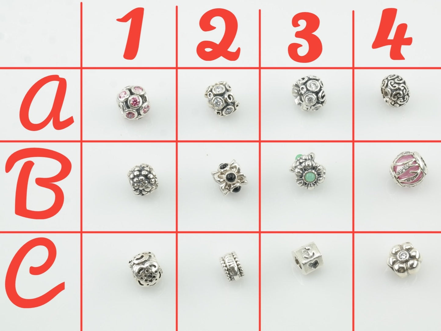 Choice of Vintage Pandora Sterling Silver Charm