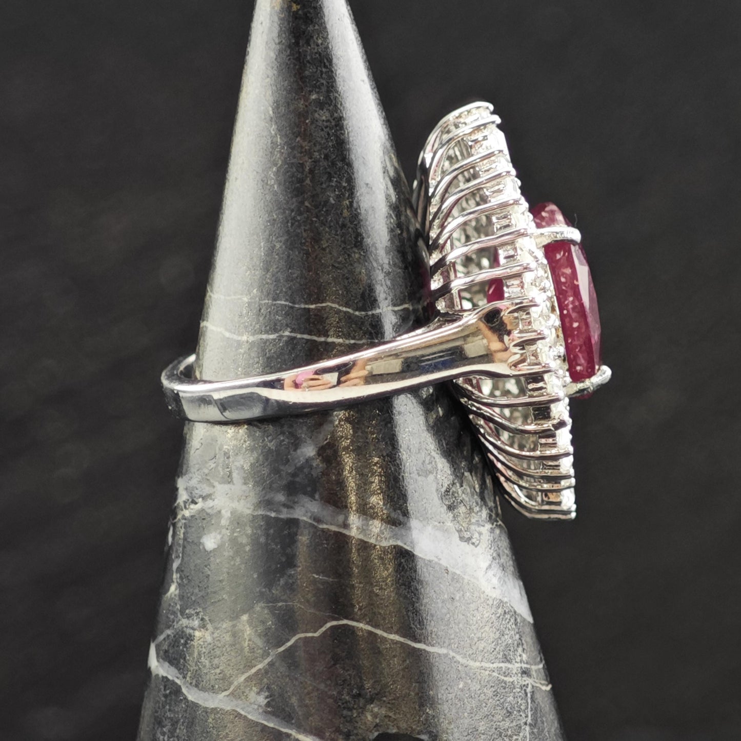 LGF Ruby & Topaz Ballerina Sterling Silver Ring Sz 6 R6585