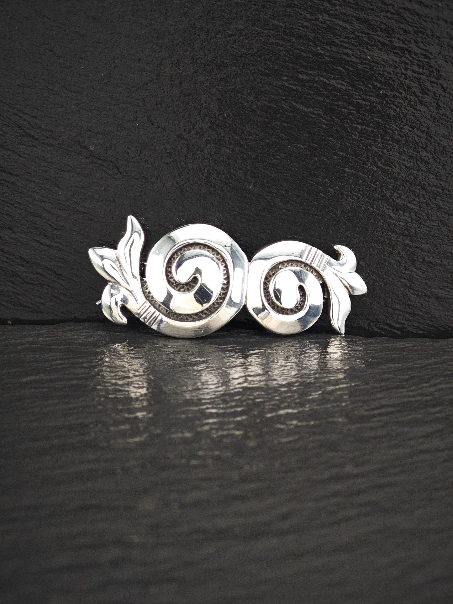 Taxco Style, Swirl Barrette Sterling Silver MISC0314